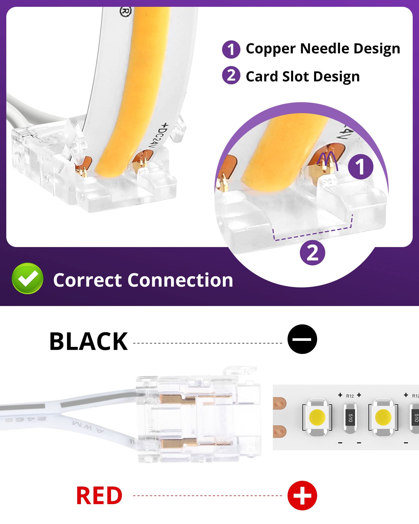 HitLights 10mm compatibility example shows reliable connections for long runs.