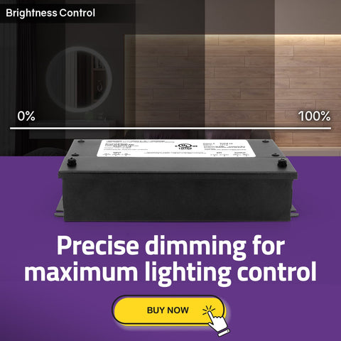 HitLights 24V dimmable driver UL-listed label ensures safety compliance.