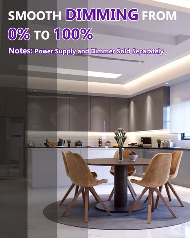 HitLights long 32.8ft reel for smooth, uniform room illumination in kitchens.