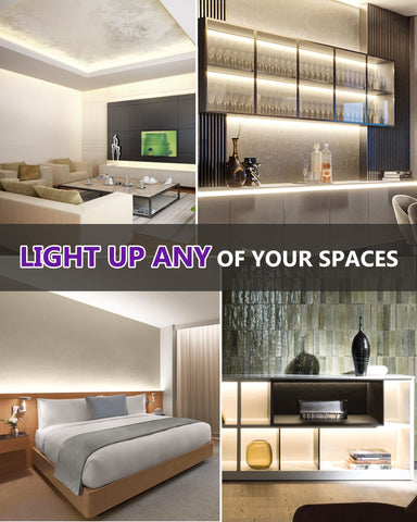 HitLights indoor IP30 strip perfect for cabinets, mirrors, and shelves.