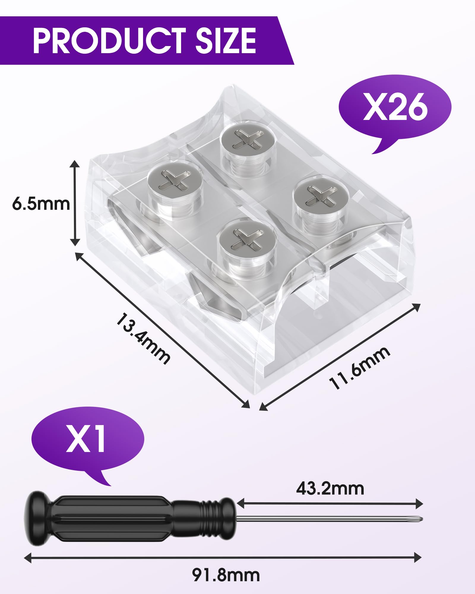 HitLights packaging includes connectors and screwdriver for ready-to-install tasks