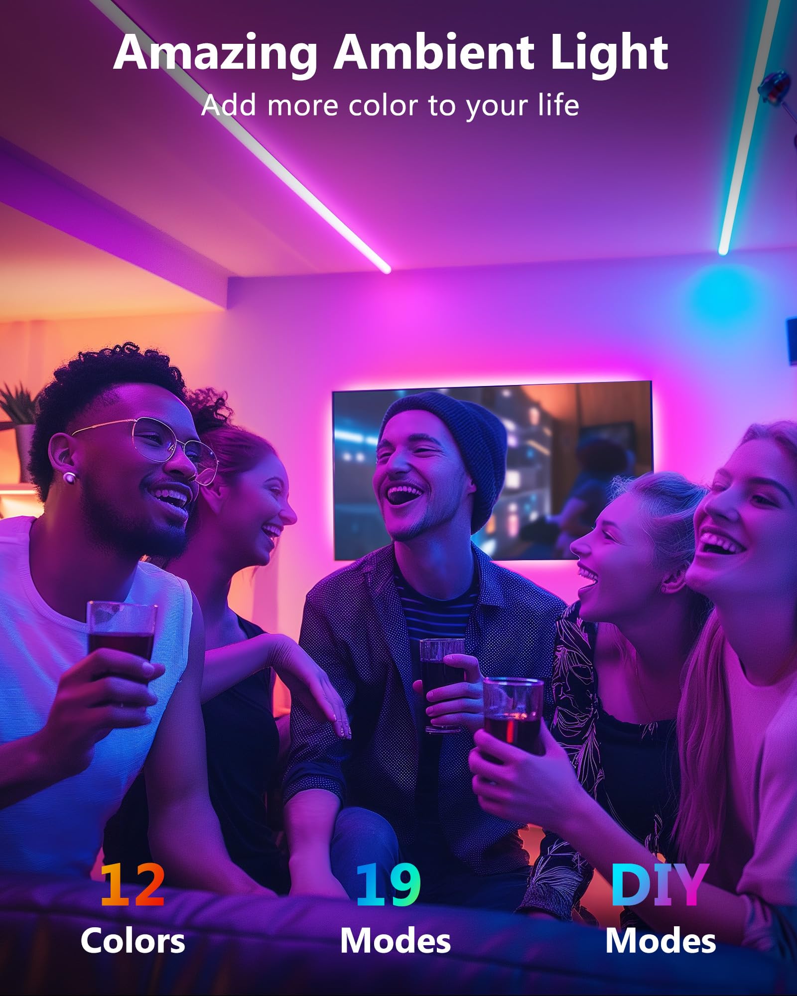 HitLights RF remote with 12 keys for quick color options.