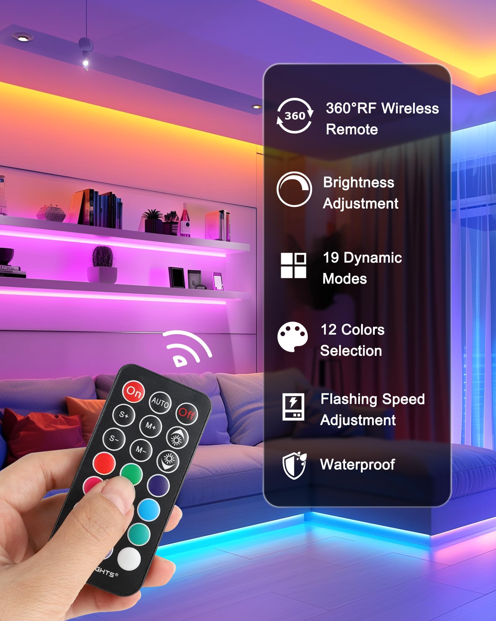 HitLights RF remote enables color control up to 66 feet