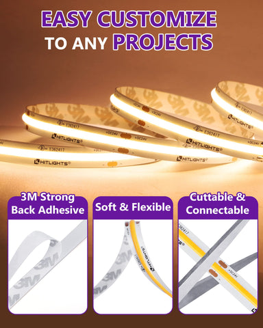 HitLights strip-to-wire and DC connectors simplify a plug-and-play install.