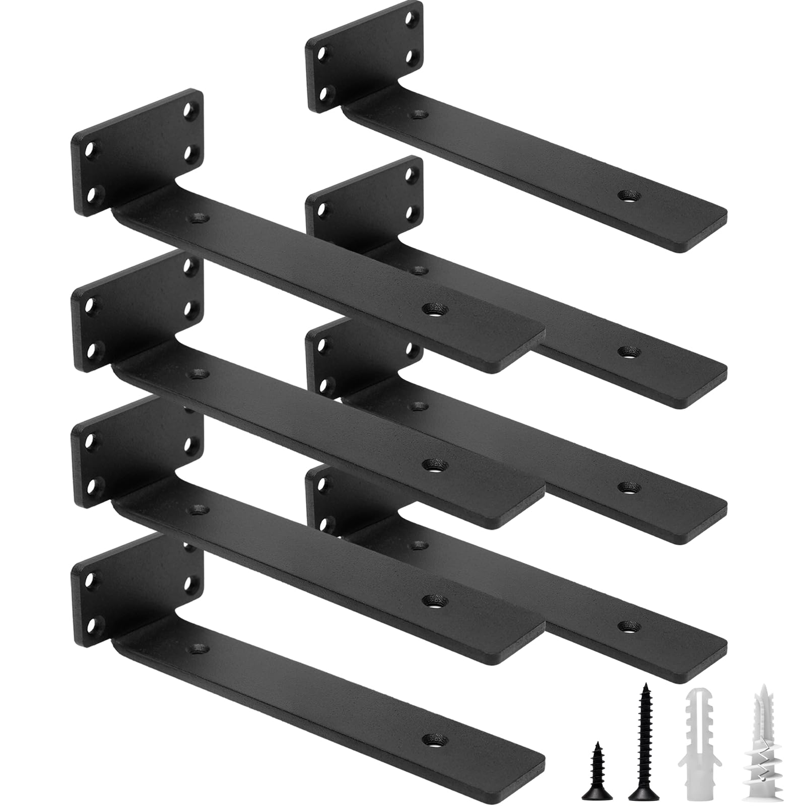 HITOMEN heavy-duty 8-inch floating shelf brackets support up to 150 lbs