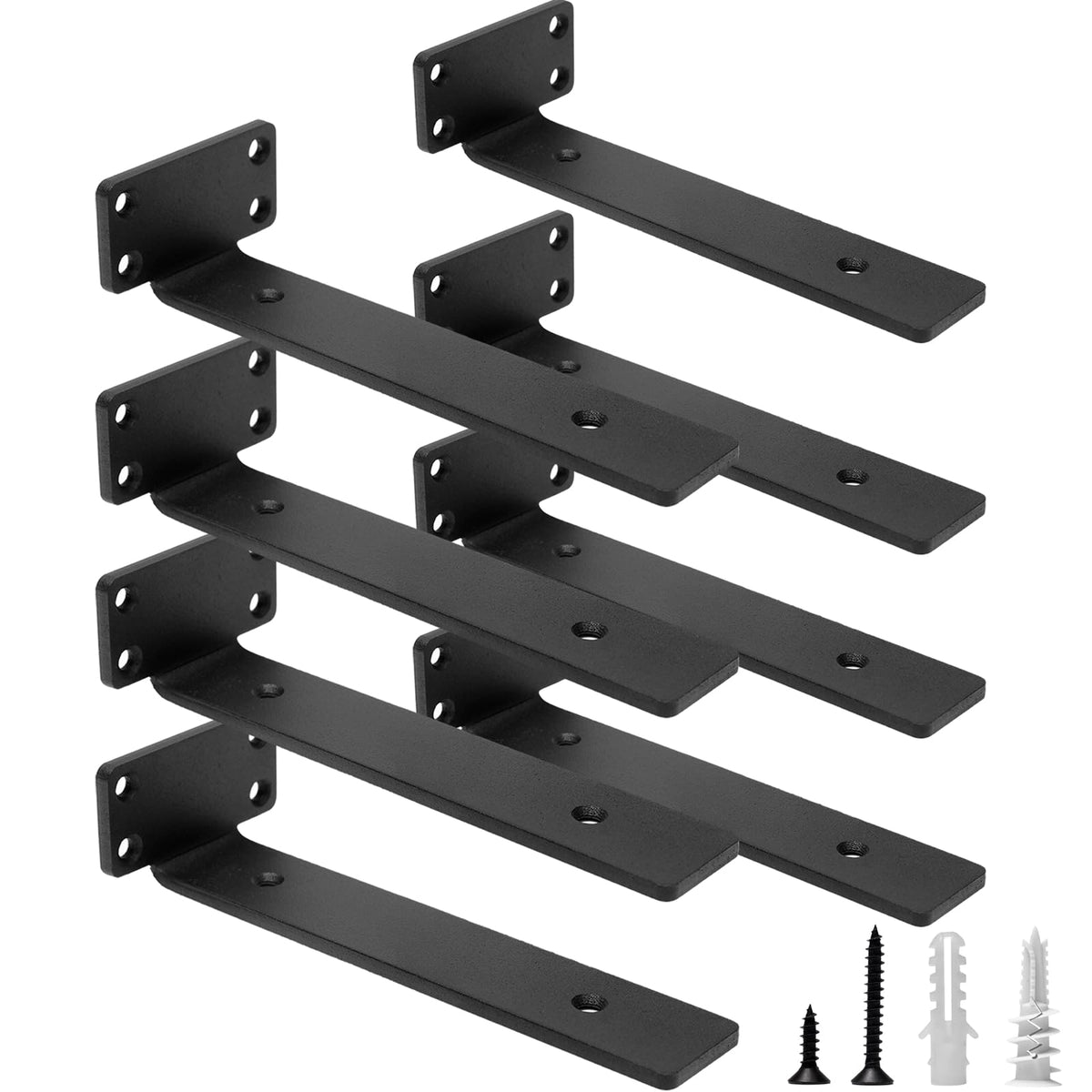 HITOMEN heavy-duty 8-inch floating shelf brackets support up to 150 lbs