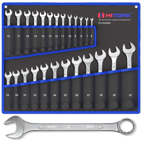 Hitork 25-piece metric wrench set spanning 6–32 mm for complete coverage.