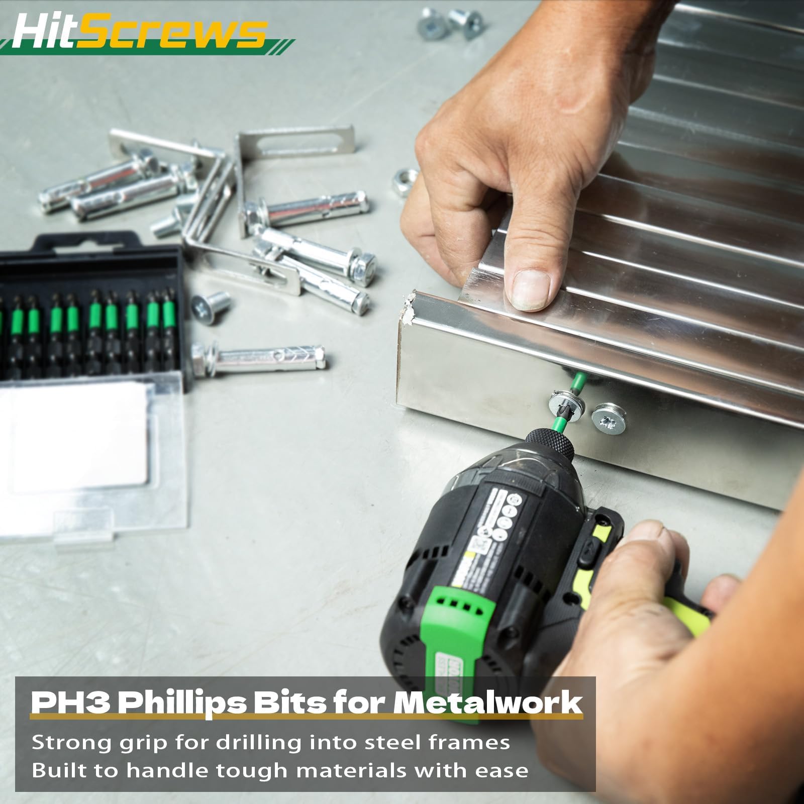 Compact magnetic bit set designed for efficient, organized workflow.