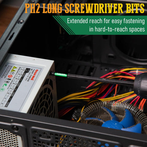 Hitscrews PH2 bit helps minimize cam-out under high torque