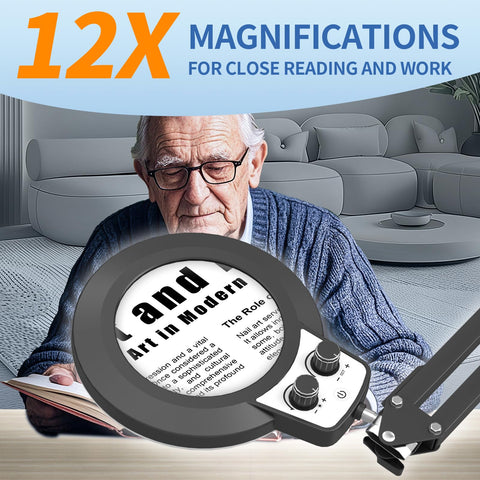 Hittti 360-degree rotating head magnifier lamp ensures stable orientation during detailed tasks