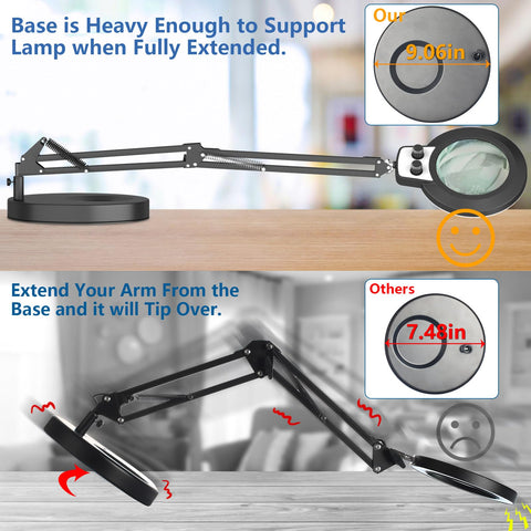 Hittti 4.3-inch real glass lens delivers clear, distortion-free magnification.