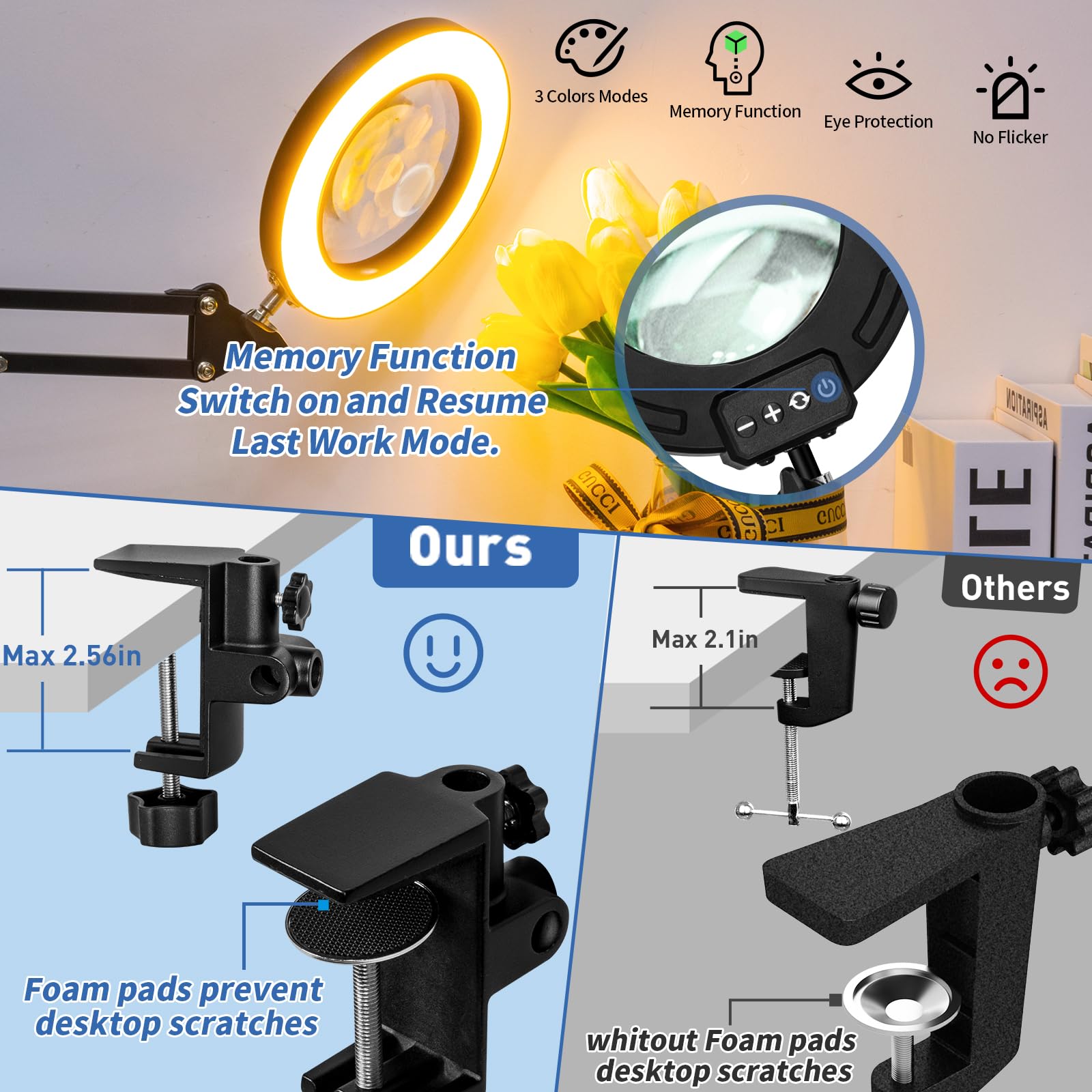 HITTI memory function restores last lighting mode for a seamless workflow