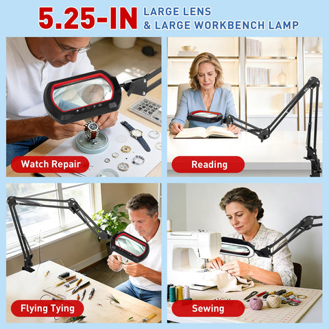 HITTI senior-friendly magnifier for close-up crafts