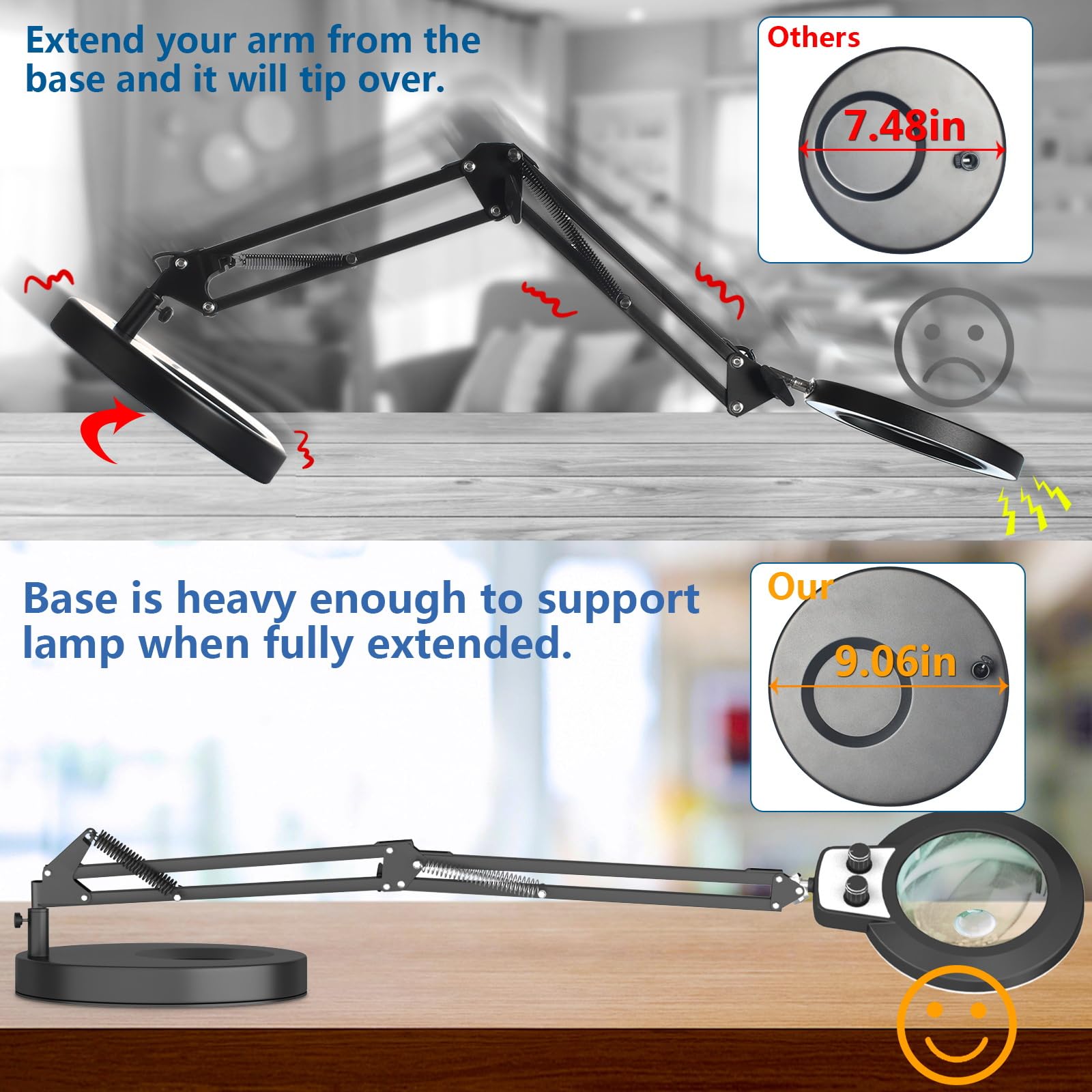 Hittti 2-in-1 desk lamp-clip design for versatile setups