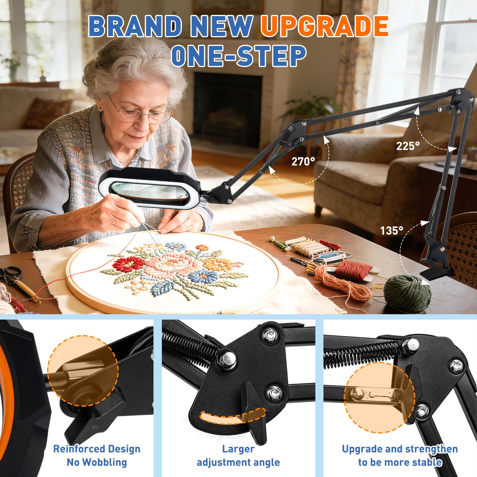 Hittti sturdy clamp attaches to tables up to 3 inches thick with non-slip pads.