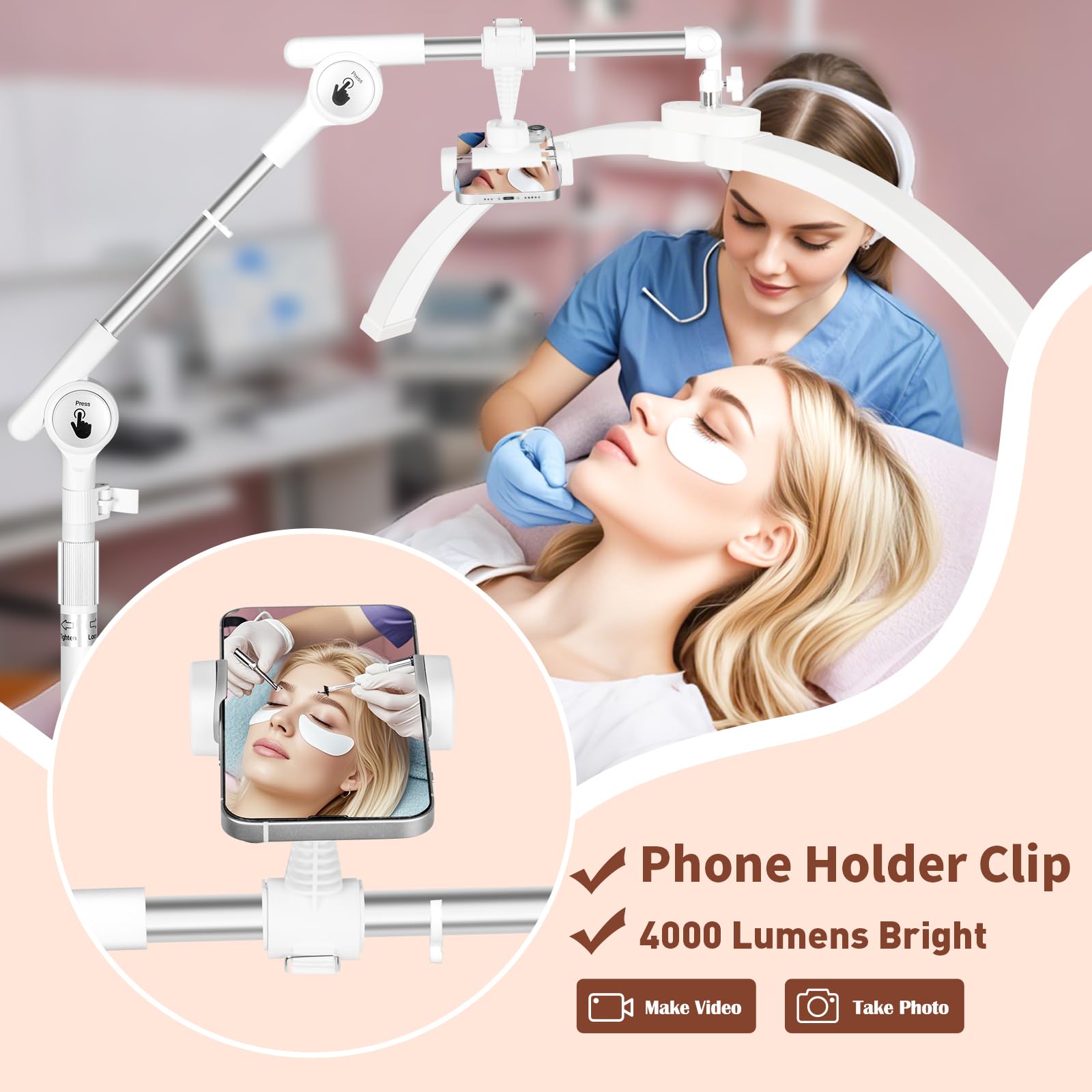HITTI lash light color temperature control from warm to cool tones