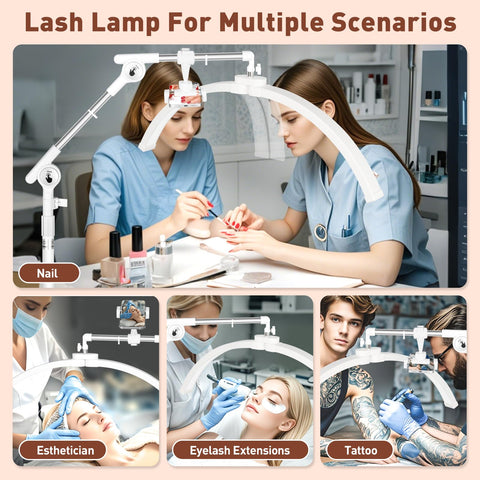 HITTI lash light shadow free illumination supports detailed lash work
