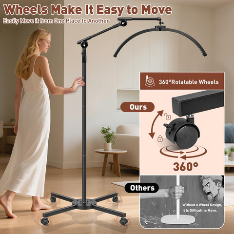 HITTI lash-tech light 360-degree rotation covers entire work area