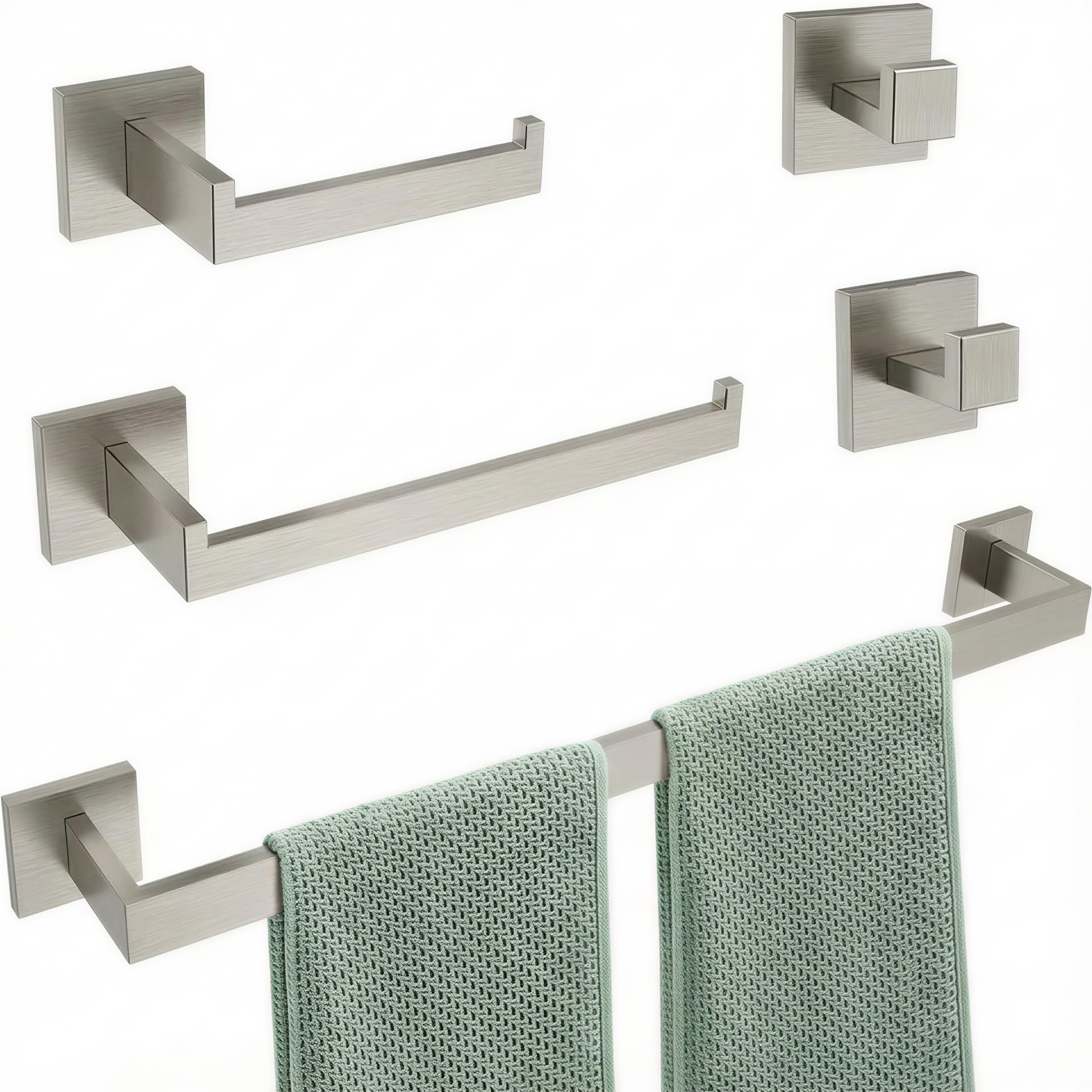 Hiuqixe towel bar 23-6in brushed nickel for easy towel access