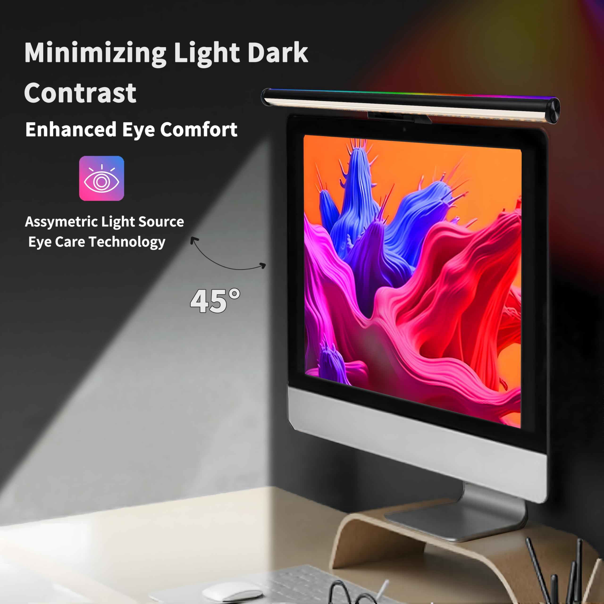 Hive Vibes RGB backlight with 15 colors enhances workspace ambiance.