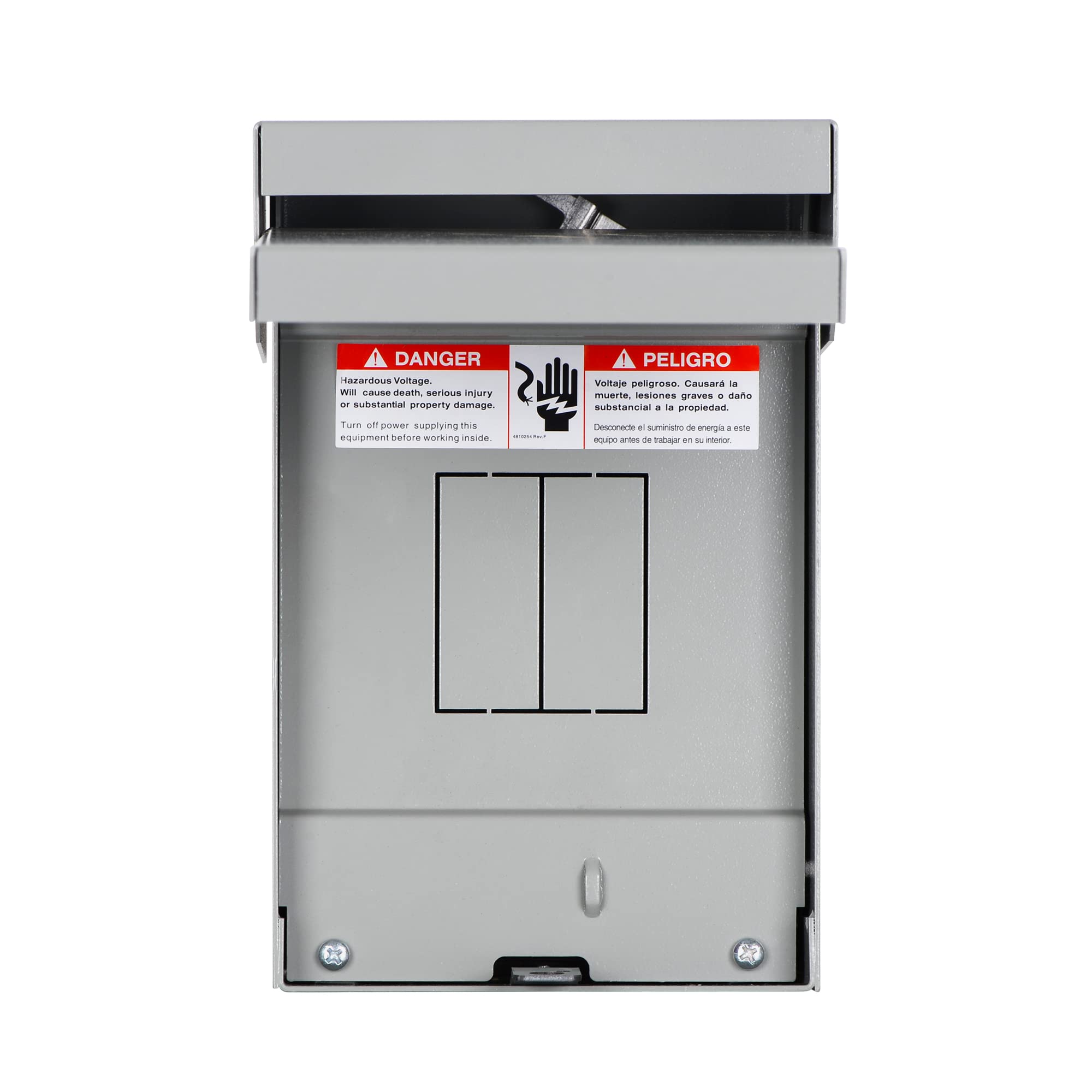 Hiweld 60A outdoor enclosure dimensions showcasing compact footprint for tight spaces.