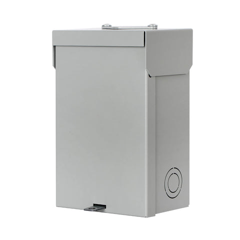 Hiweld 60A outdoor enclosure in use, illustrating two spaces and four circuits layout.