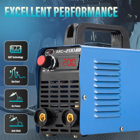 Hiweld S7 ARC-200 synergic control simplifies setup for beginners.