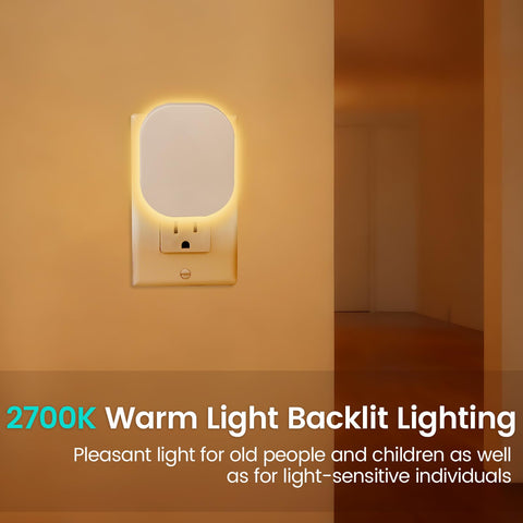 Hiwrolat safe, durable plastic night light for daily use