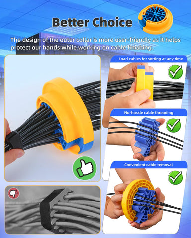 Hixeto nylon resin body for durable cable management.