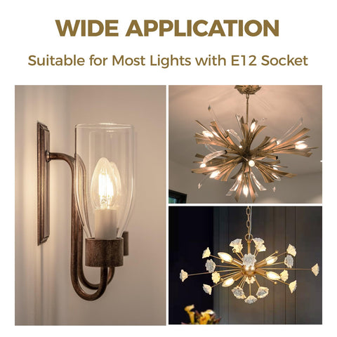 24-pack Hizashi E12 LED candle bulbs for multiple fixtures.
