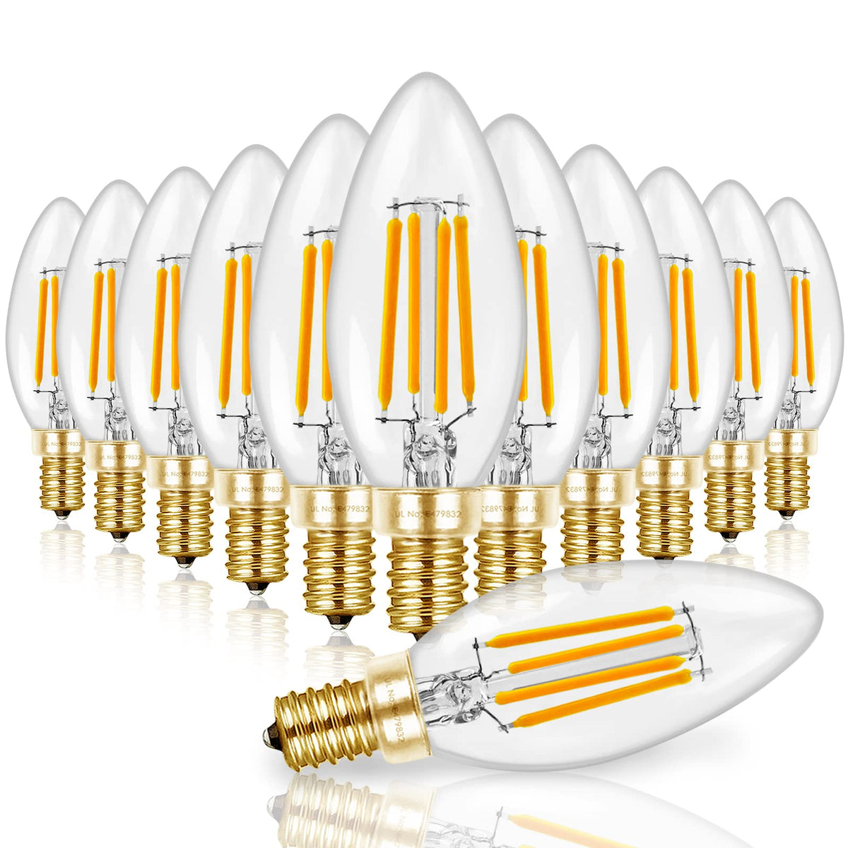Hizashi 90CRI candelabra bulb in warm 2700K illuminates true colors in living spaces.
