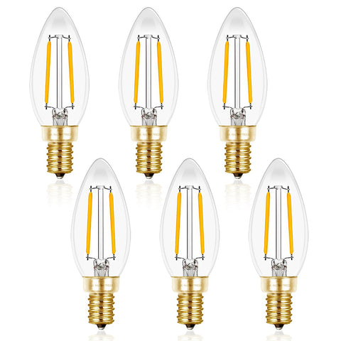 Hizashi candelabra LED bulbs 25W dimmable for ambient chandelier lighting