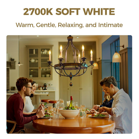 Hizashi dimmable candelabra LED bulb for flexible ambiance.