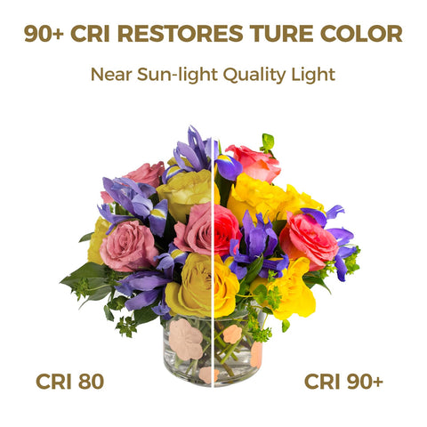 Bedroom-friendly warm glow with flicker-free dimming.