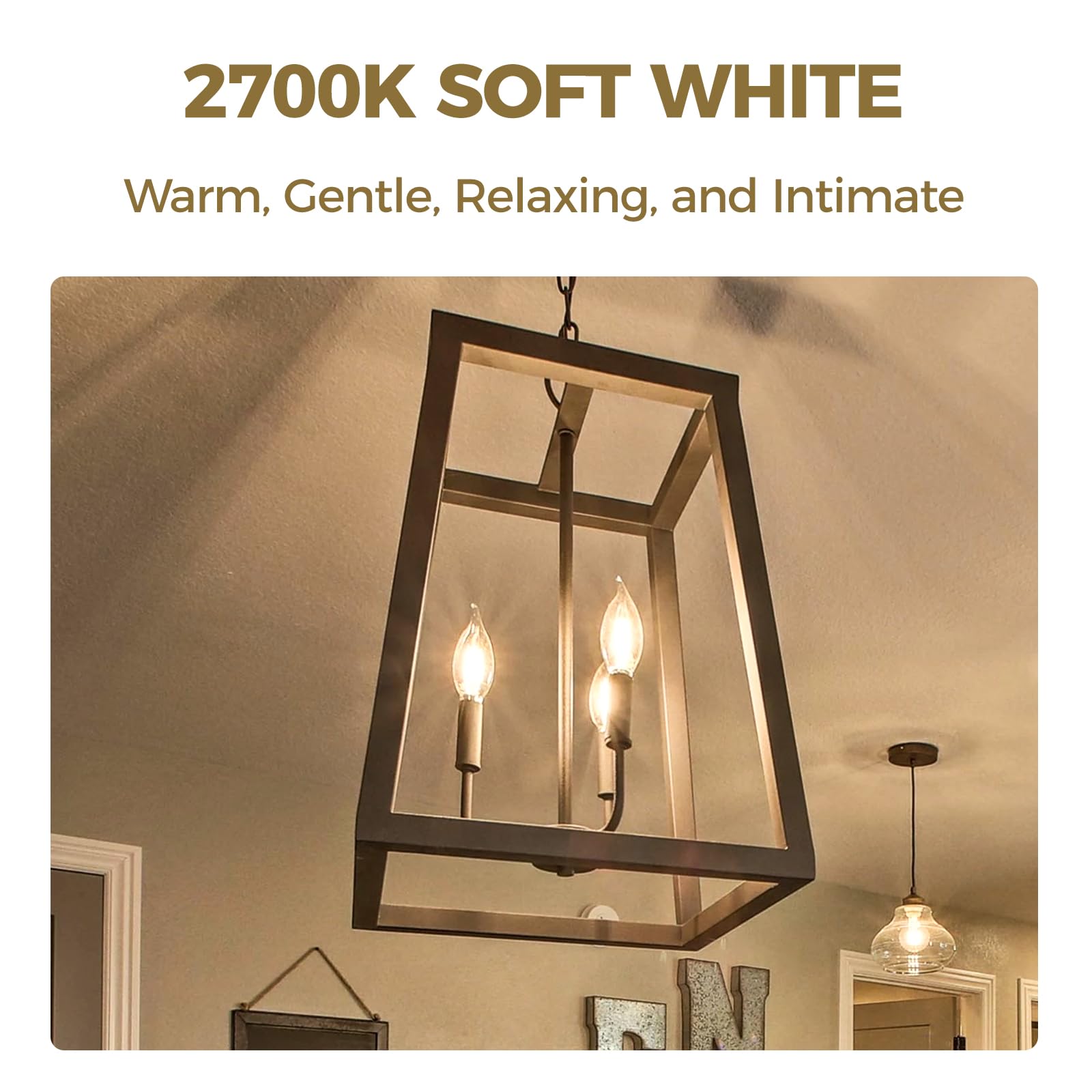 Hizashi E12 dimmable candle bulb compatible with many dimmers for mood lighting.