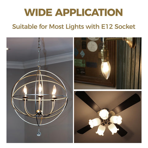 Pack of 12 provides consistent lighting across multiple fixtures