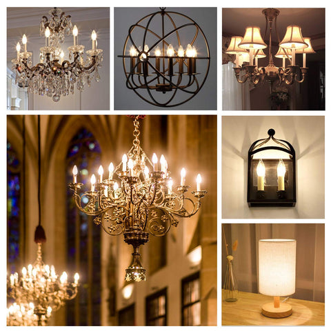 Hizashi E12 six pack candle bulbs for multiple fixtures