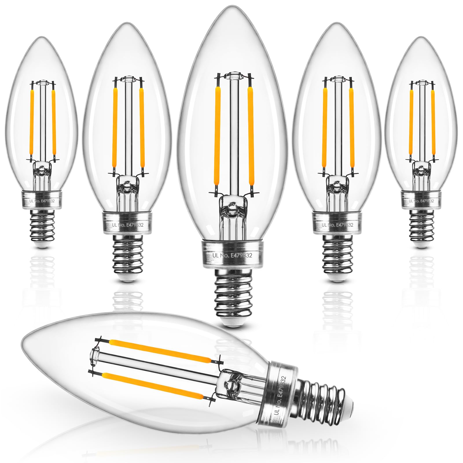 Hizashi E12 LED bulb with soft warm light 2700K for cozy living spaces.