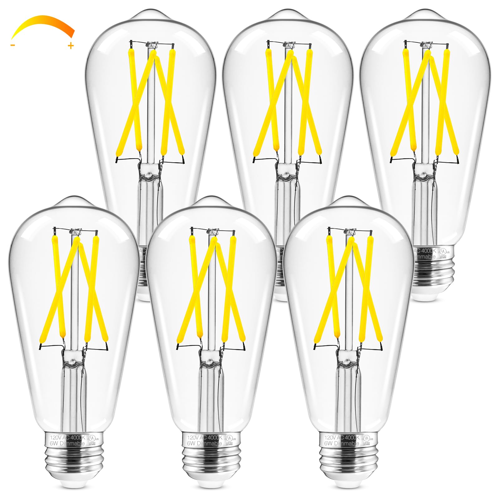 Hizashi E26 LED bulb dimmable for smooth lighting transitions.