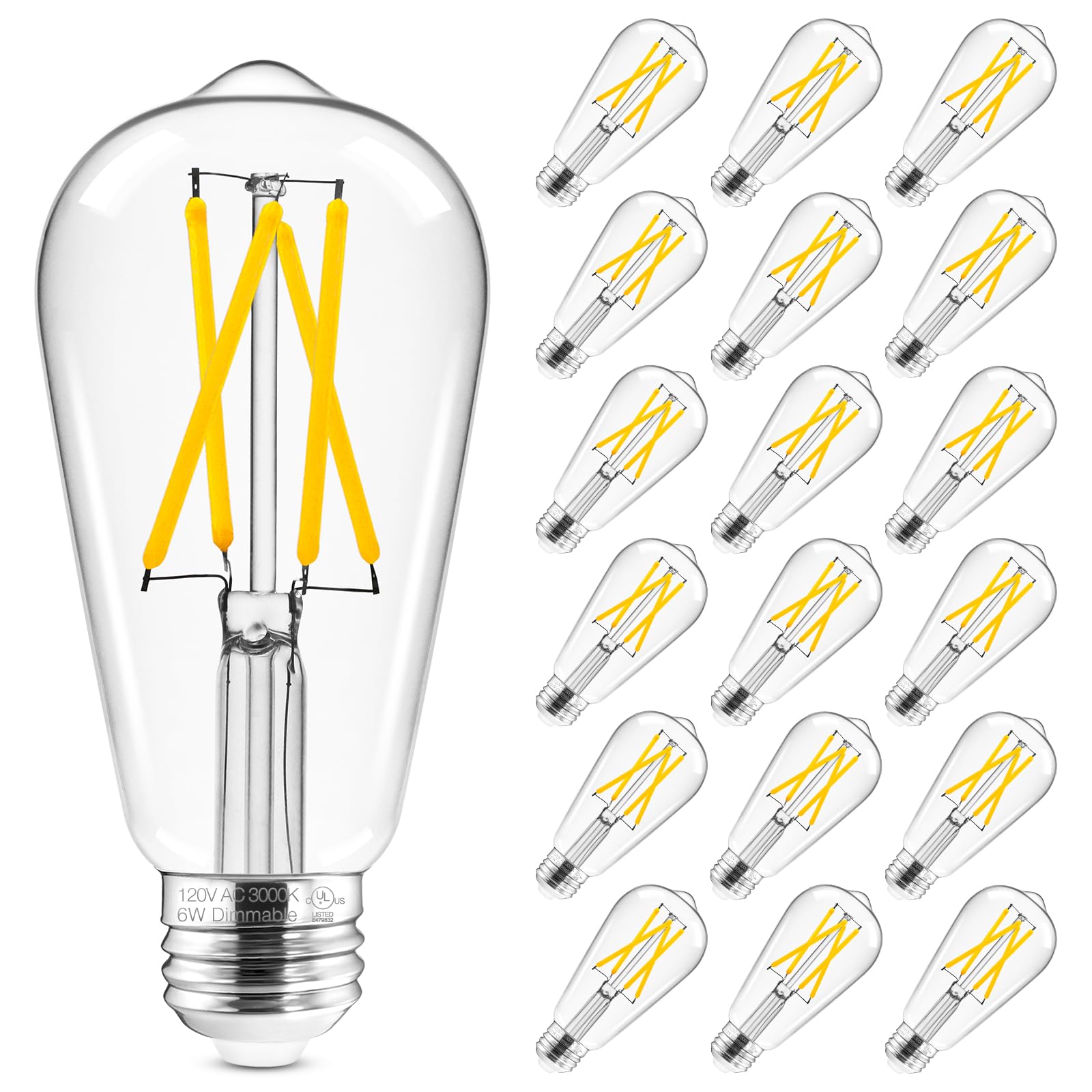 Hizashi Edison bulb dimmable for smooth brightness control in any space.