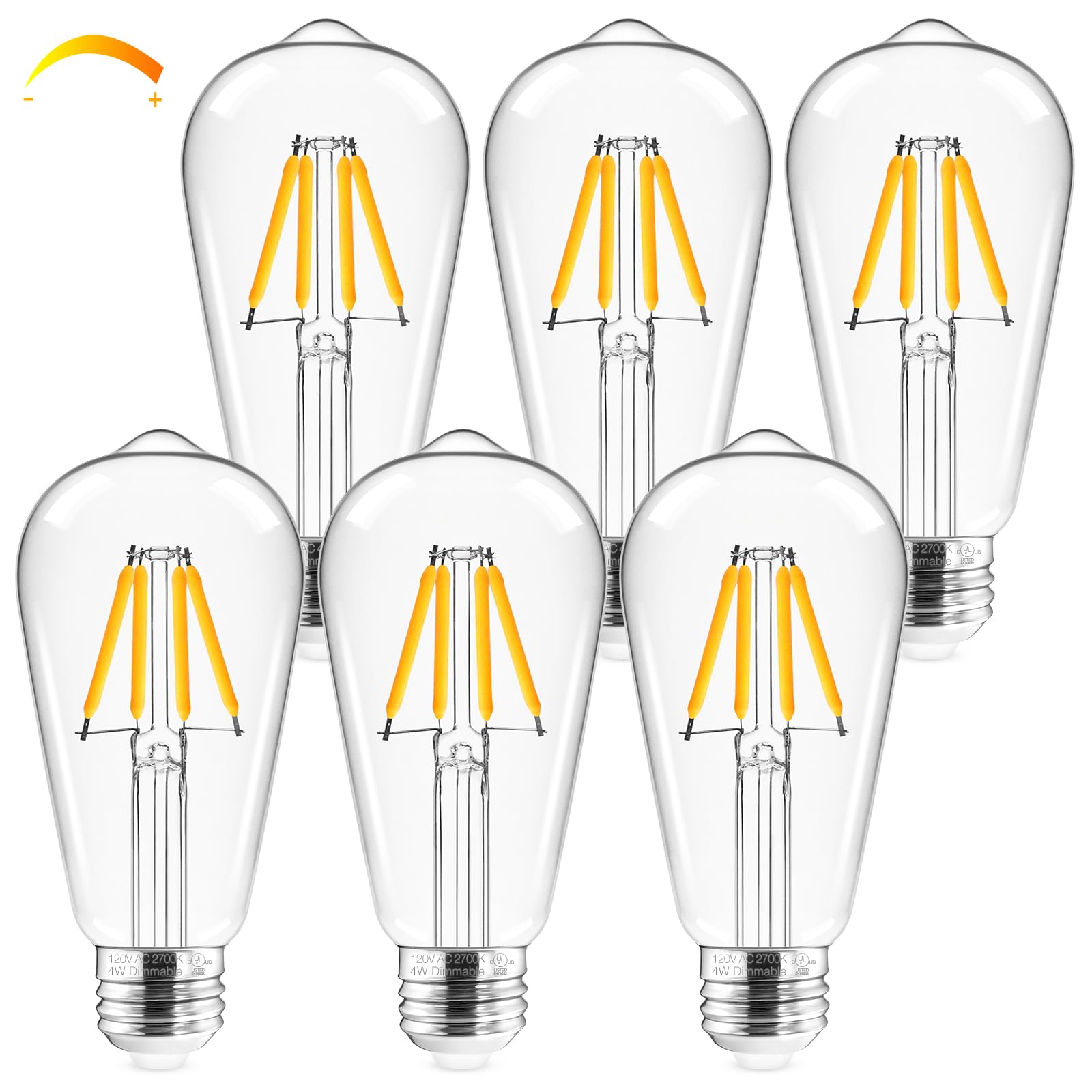 Hizashi Edison bulbs clear glass close-up showing vintage style and high CRI