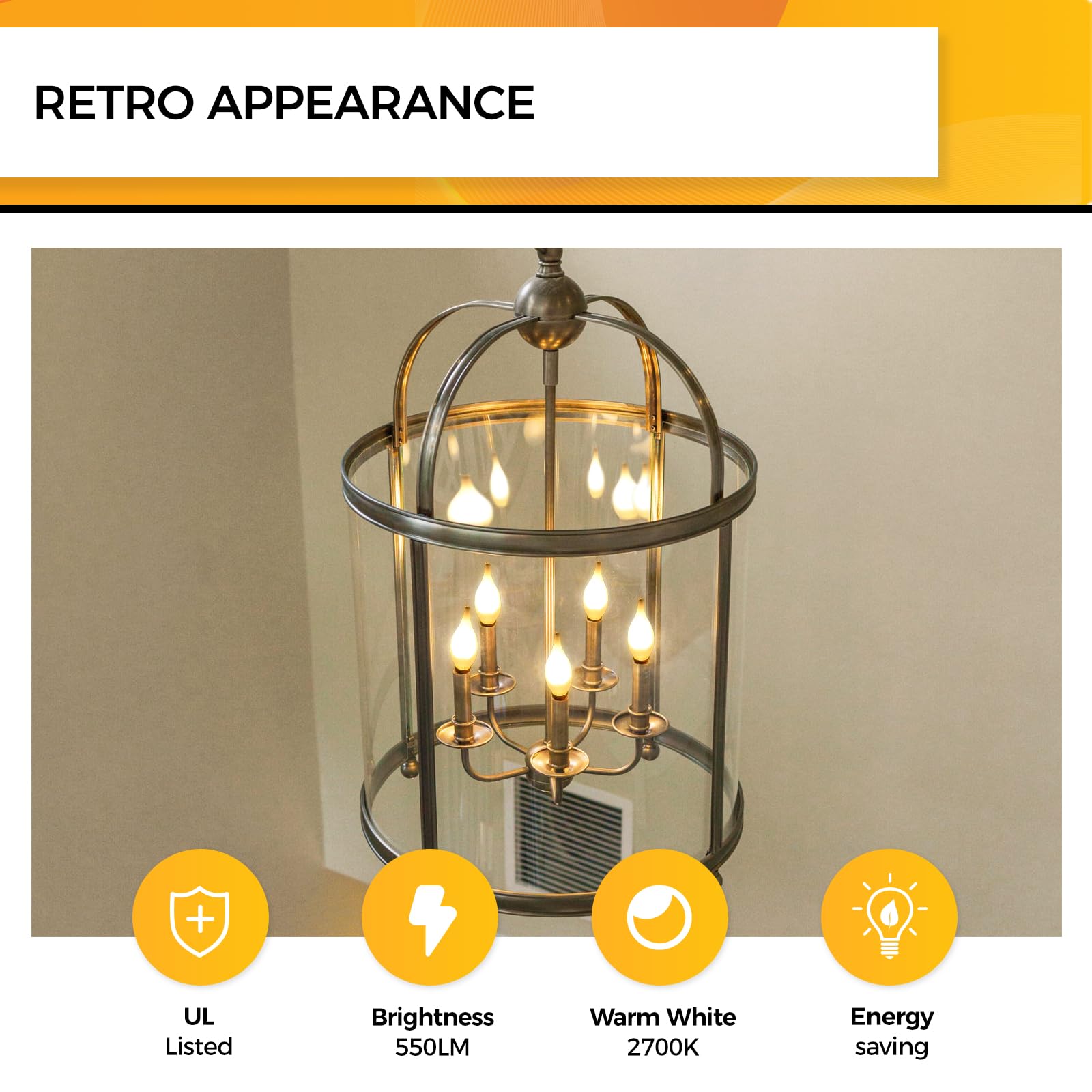 Hizashi E12 base fits chandeliers and pendant lights securely