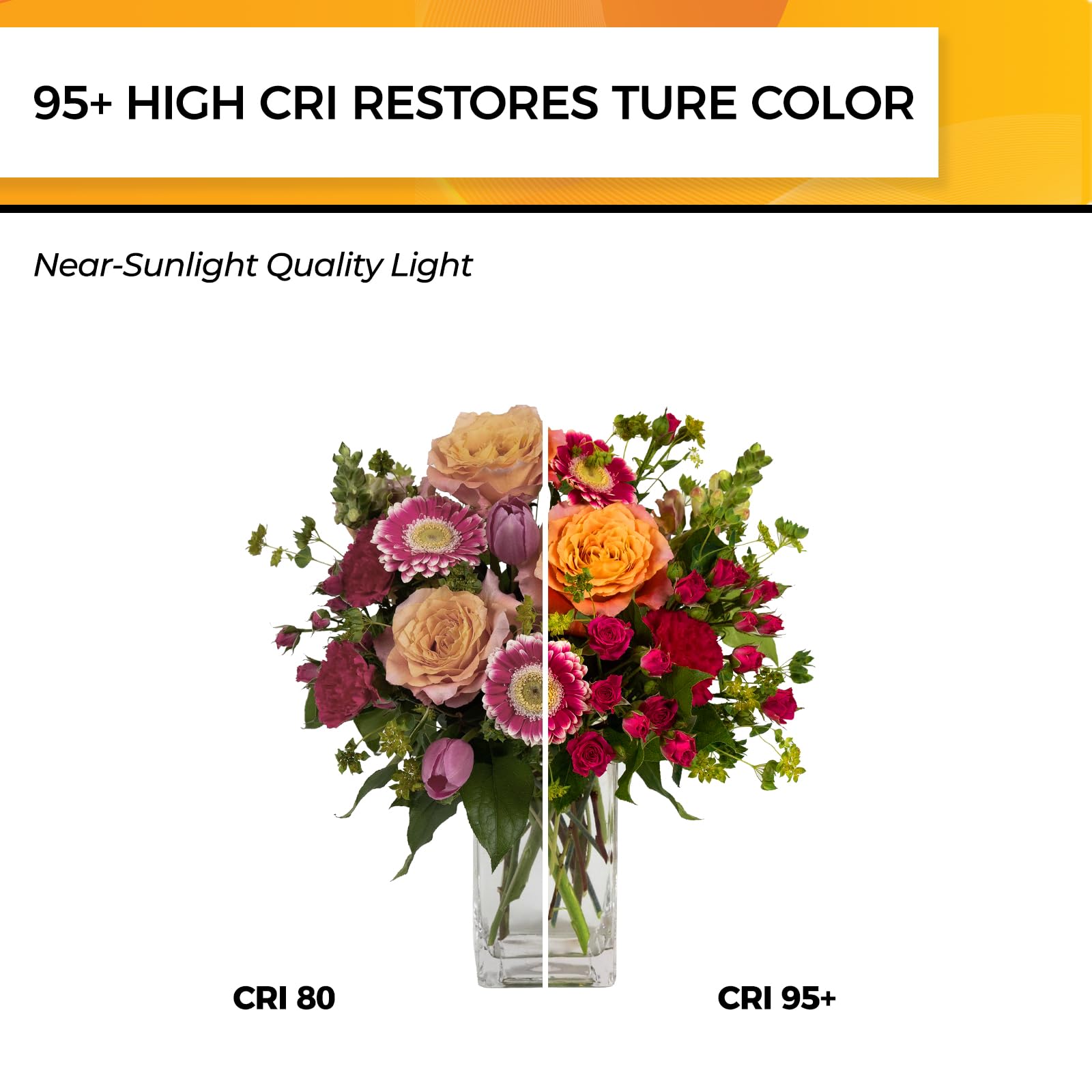 Hizashi high CRI 95+ reveals true colors in decor.