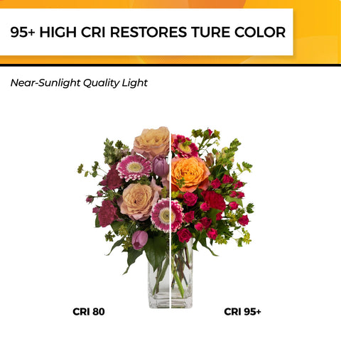 Hizashi high CRI 95+ reveals true colors in decor.