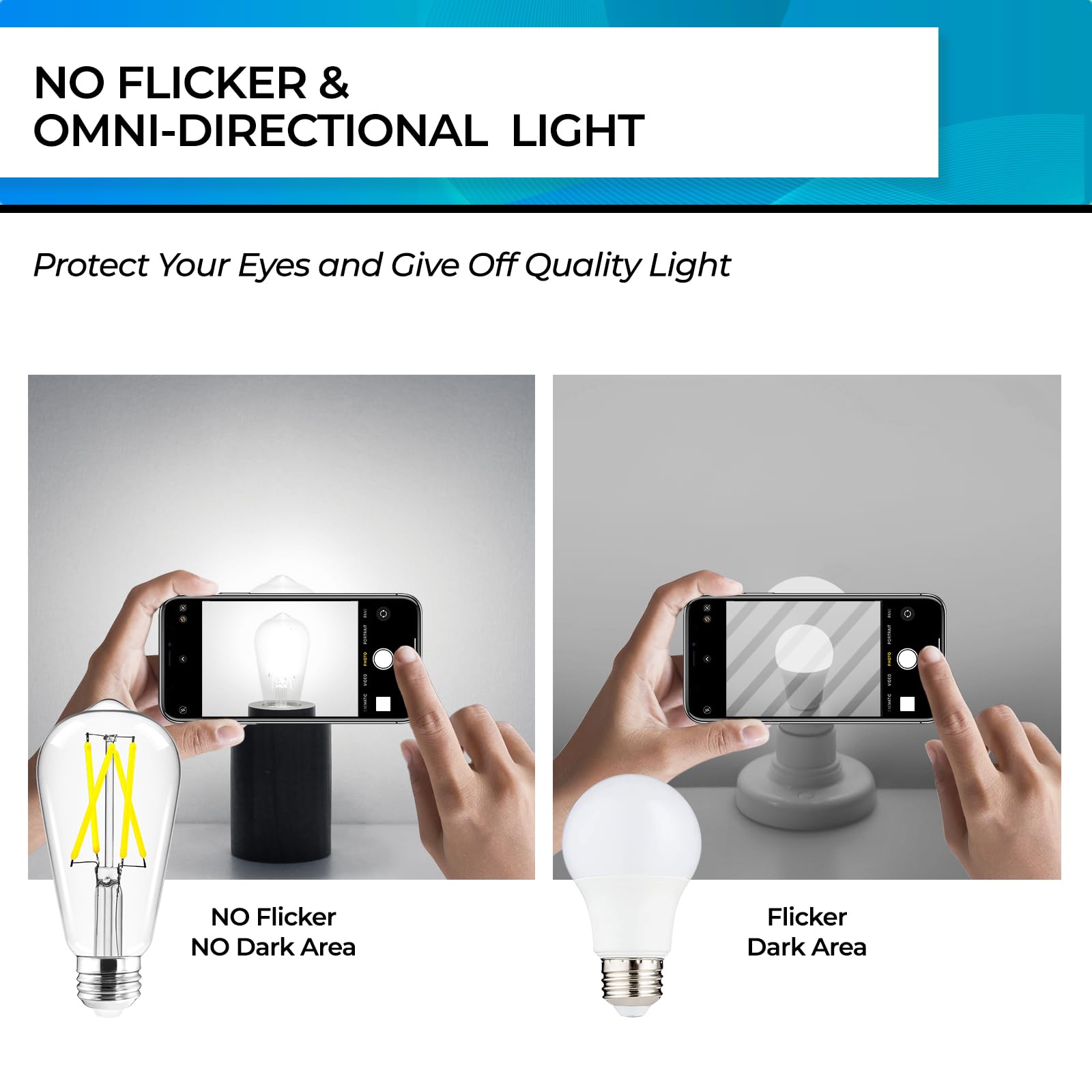 Hizashi 95 CRI Edison filament bulb renders colors accurately