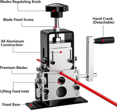 Hizmivos wire stripper machine adjustable blade adapts to multiple wire sizes