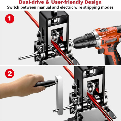 Hizmivos wire stripper machine hand crank operation for manual use anywhere