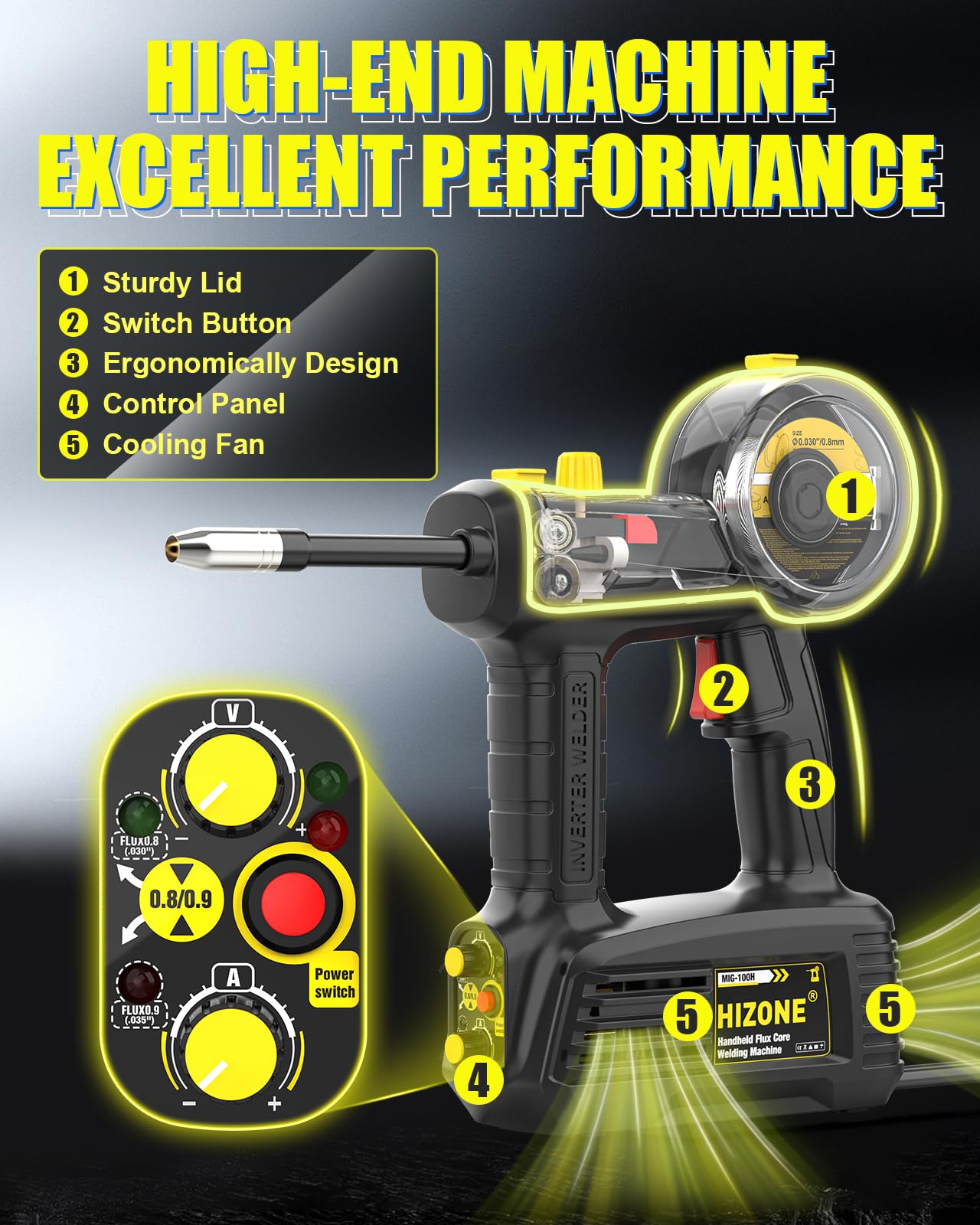 HIZONE included conductive nozzle and accessories for quick setup