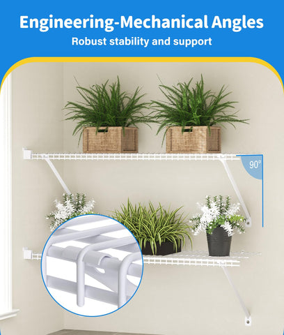 HK 17-inch length supports 12-inch deep shelves for storage efficiency.