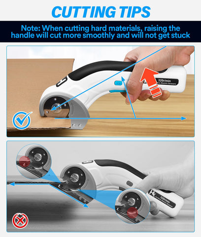 HK cordless electric scissors battery indicator shows remaining charge.